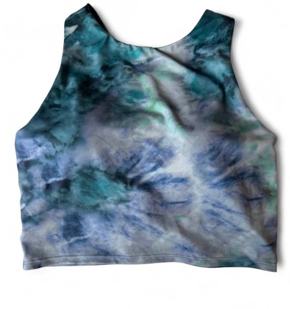 Athleta Conscious Crop Printed Sports Bra Size S
